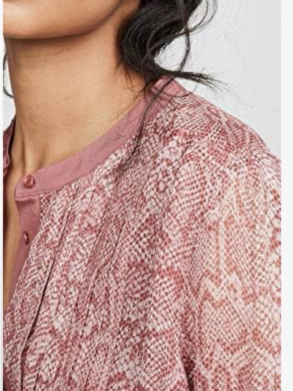 Joie Pink Printed Button-Front Blouse
